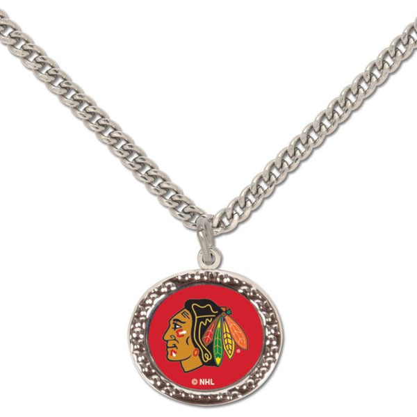 Wholesale-Chicago Blackhawks Necklace w/Charm Jewelry Card