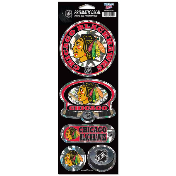 Wholesale-Chicago Blackhawks Prismatic Decal 4" x 11"