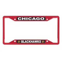 Wholesale-Chicago Blackhawks RED Lic Plt Frame S/S