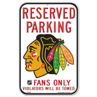 Wholesale-Chicago Blackhawks Reserved Parking Plastic Sign 11" x 17"