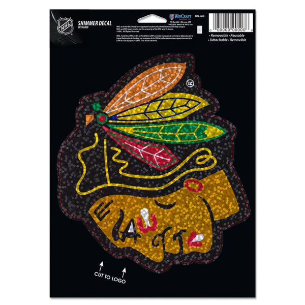 Wholesale-Chicago Blackhawks Shimmer Decals 5" x 7"