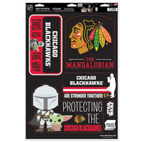 Wholesale-Chicago Blackhawks / Star Wars Mandalorian Multi-Use Decal 11" x 17"