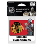 Wholesale-Chicago Blackhawks / Star Wars Mandalorian Perfect Cut Color Decal 4" x 4"