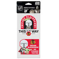 Wholesale-Chicago Blackhawks / Star Wars Mandalorian Perfect Cut Decal Set of two 4"x4"