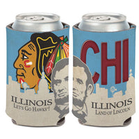 Wholesale-Chicago Blackhawks State Plate Can Cooler 12 oz.