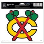 Wholesale-Chicago Blackhawks Tomahawk Multi-Use Decal -Clear Bckrgd 5" x 6"