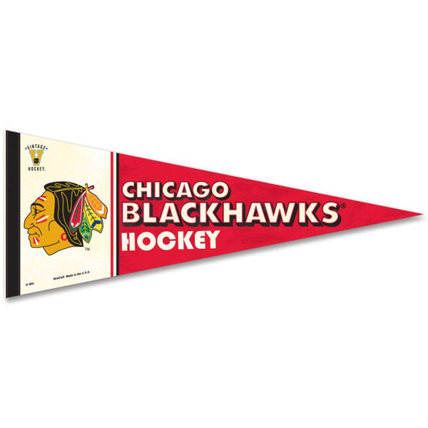 Wholesale-Chicago Blackhawks / Vintage NHL Premium Pennant 12" x 30"