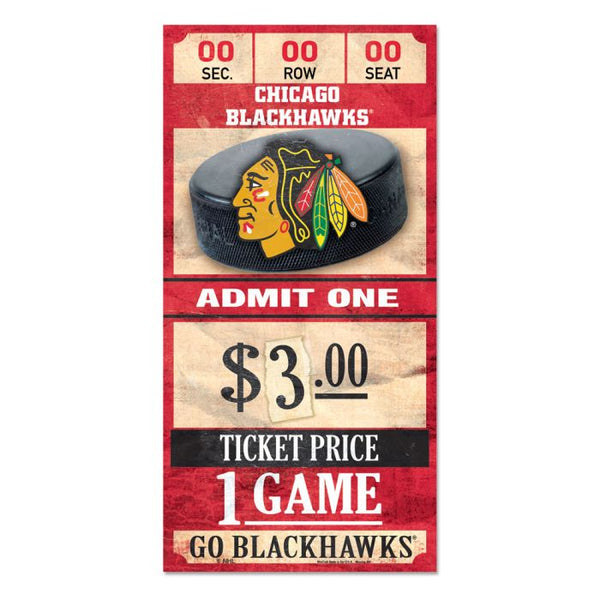 Wholesale-Chicago Blackhawks Wood Sign 6x12 3/8" thick