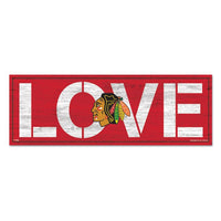 Wholesale-Chicago Blackhawks Wood Sign 8"x23" 1/4" thick