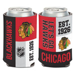 Wholesale-Chicago Blackhawks color block Can Cooler 12 oz.