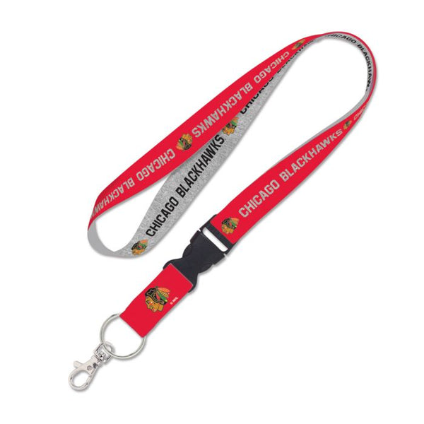 Wholesale-Chicago Blackhawks heather Lanyard w/detachable buckle 1"