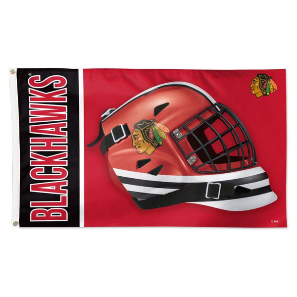 Wholesale-Chicago Blackhawks mask Flag - Deluxe 3' X 5'