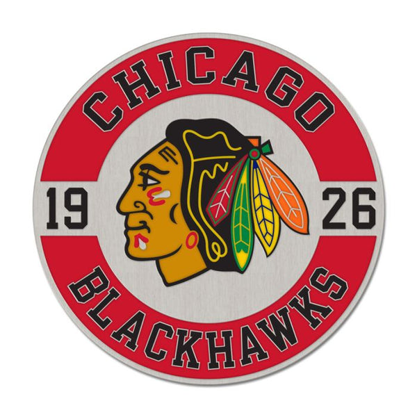 Wholesale-Chicago Blackhawks round est Collector Enamel Pin Jewelry Card