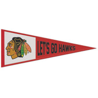 Wholesale-Chicago Blackhawks slogan Wool Pennant 13" x 32"