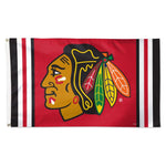 Wholesale-Chicago Blackhawks vertical stripe Flag - Deluxe 3' X 5'