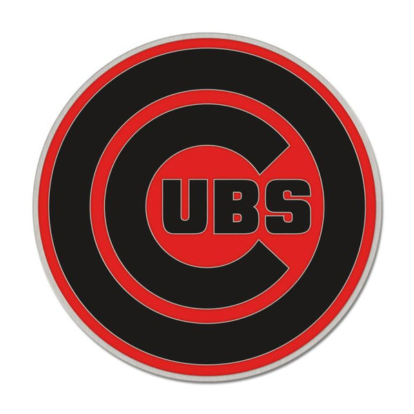 Wholesale-Chicago Cubs Black / Orange Collector Enamel Pin Jewelry Card