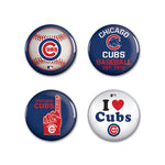 Wholesale-Chicago Cubs Button 4 Pack 1 1/4" Rnd