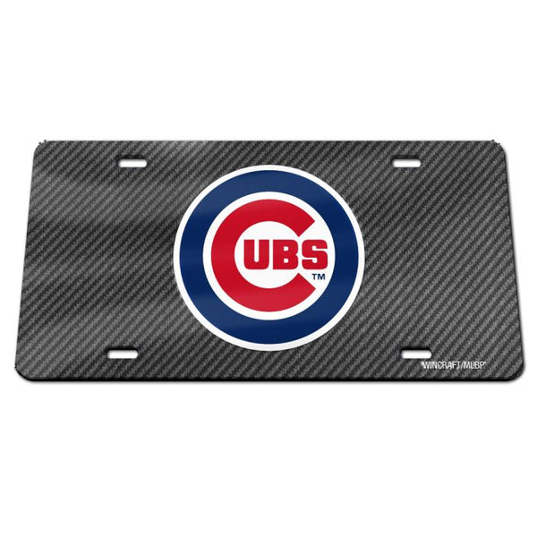 Wholesale-Chicago Cubs Carbon Specialty Acrylic License Plate