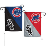 Wholesale-Chicago Cubs / Chicago White Sox house divided Garden Flags 2 sided 12.5" x 18" House Divided MLB