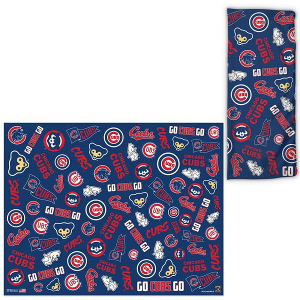 Wholesale-Chicago Cubs / Cooperstown Scatter Print Fan Wraps