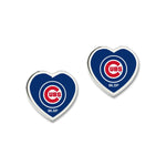 Wholesale-Chicago Cubs Earrings w/3D Heart