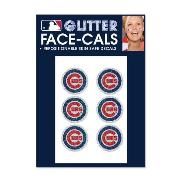 Wholesale-Chicago Cubs Glitter Tattoo 6 Pack