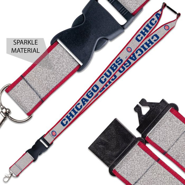 Wholesale-Chicago Cubs Lanyard w/Buckle Glitter 1"