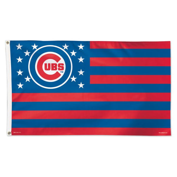 Wholesale-Chicago Cubs / Patriotic Flag - Deluxe 3' X 5'