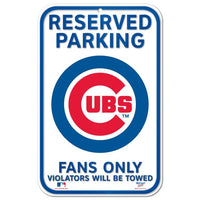 Wholesale-Chicago Cubs Reserved Parking Plastic Sign 11" x 17"