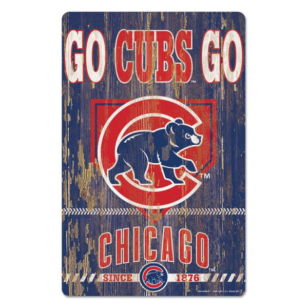 Wholesale-Chicago Cubs SLOGAN Wood Sign 11" x 17" 1/4" thick