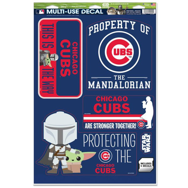 Wholesale-Chicago Cubs / Star Wars Mandalorian Multi-Use Decal 11" x 17"