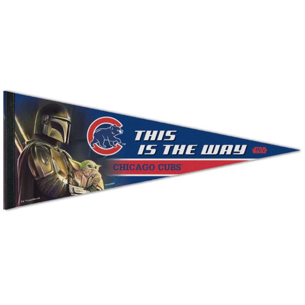 Wholesale-Chicago Cubs / Star Wars Mandalorian Premium Pennant 12" x 30"