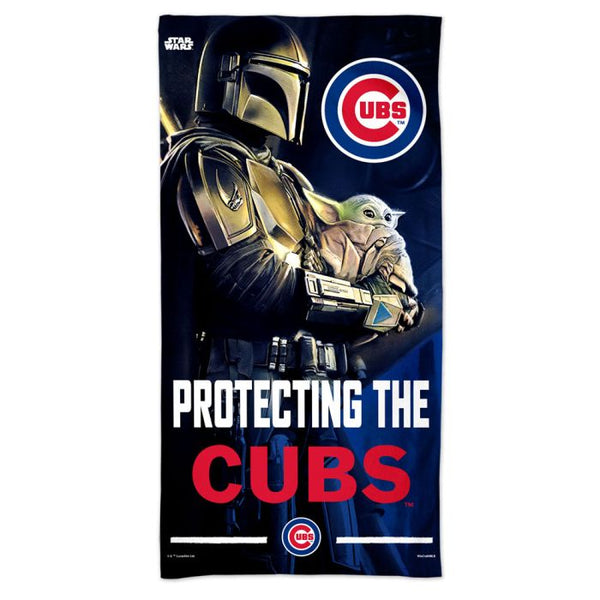 Wholesale-Chicago Cubs / Star Wars Mandalorian Spectra Beach Towel 30" x 60"