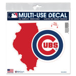 Wholesale-Chicago Cubs State Shaped All Surface Decal 6" x 6"