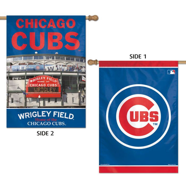 Wholesale-Chicago Cubs Vertical Flag 2 Sided 28" x 40"