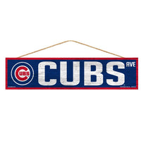 Wholesale-Chicago Cubs Wood Sign-with Rope 4" x 17"