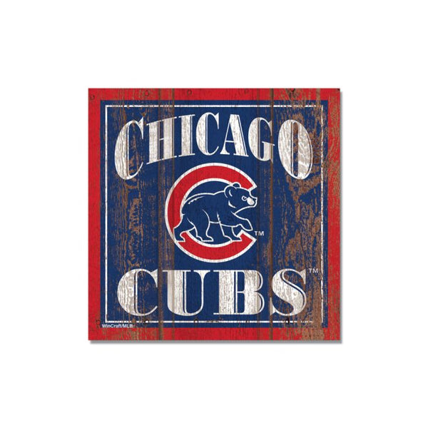 Wholesale-Chicago Cubs Wooden Magnet 3" X 3"