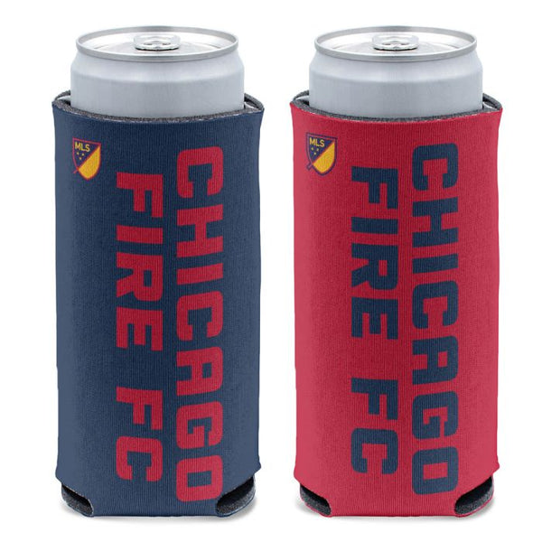 Wholesale-Chicago Fire 12 oz Slim Can Cooler