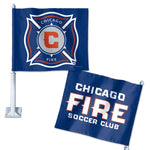 Wholesale-Chicago Fire Car Flag 11.75" x 14"