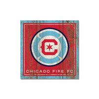 Wholesale-Chicago Fire Wooden Magnet 3" X 3"