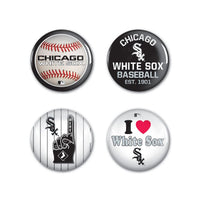 Wholesale-Chicago White Sox Button 4 Pack 1 1/4" Rnd