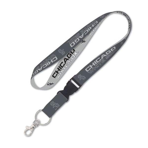 Wholesale-Chicago White Sox Charcoal Lanyard w/detachable buckle 1"