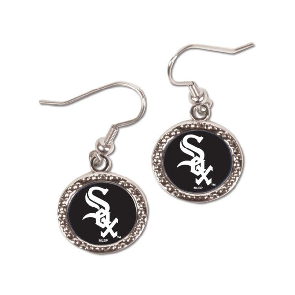 Wholesale-Chicago White Sox Earrings Jewelry Carded Round