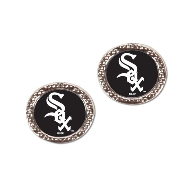 Wholesale-Chicago White Sox Earrings Jewelry Carded Round