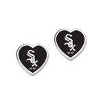 Wholesale-Chicago White Sox Earrings w/3D Heart