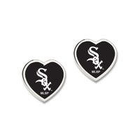 Wholesale-Chicago White Sox Earrings w/3D Heart