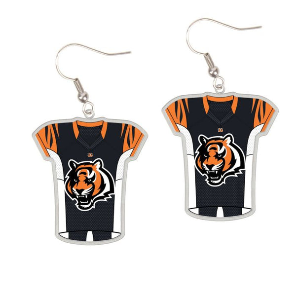 Wholesale-Cincinnati Bengals Earrings Jewelry Carded Jersey