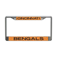 Wholesale-Cincinnati Bengals GLITTER BACKGROUND Lic Plt Frame S/L Printed