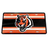 Wholesale-Cincinnati Bengals STRIPES Specialty Acrylic License Plate
