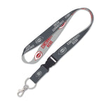 Wholesale-Cincinnati Reds Charcoal Lanyard w/detachable buckle 1"